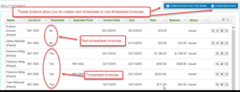 To locate one or more invoice entries in the list Over time, the list of invoices may become very long; however, apart