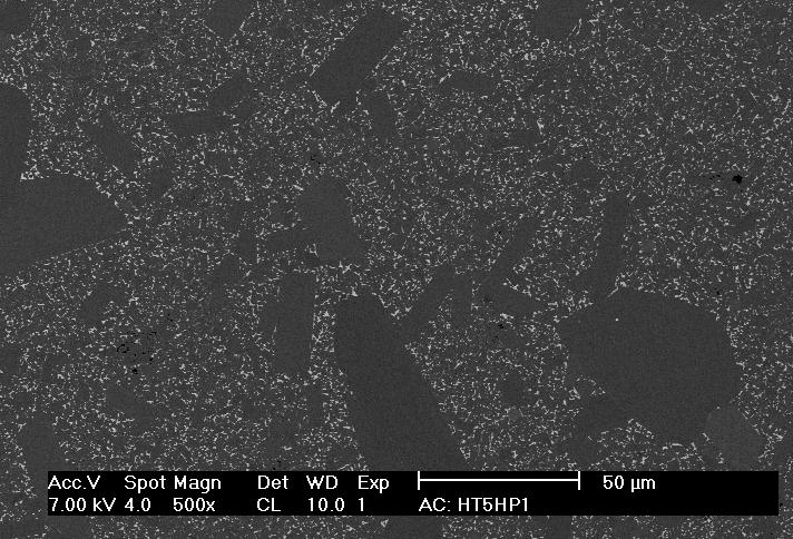 c) FESEM micrograph of HT5HP3Y5Al material d) FESEM micrograph of HT5HP1Y4Al material Figure 5.