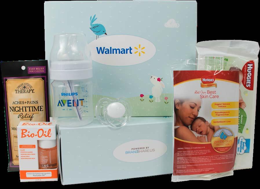 Subscription & Loyalty Marketing Walmart Baby Box A targeted, subscription-based opportunity for new and existing parents to receive a treasure trove of baby product, personal care and household
