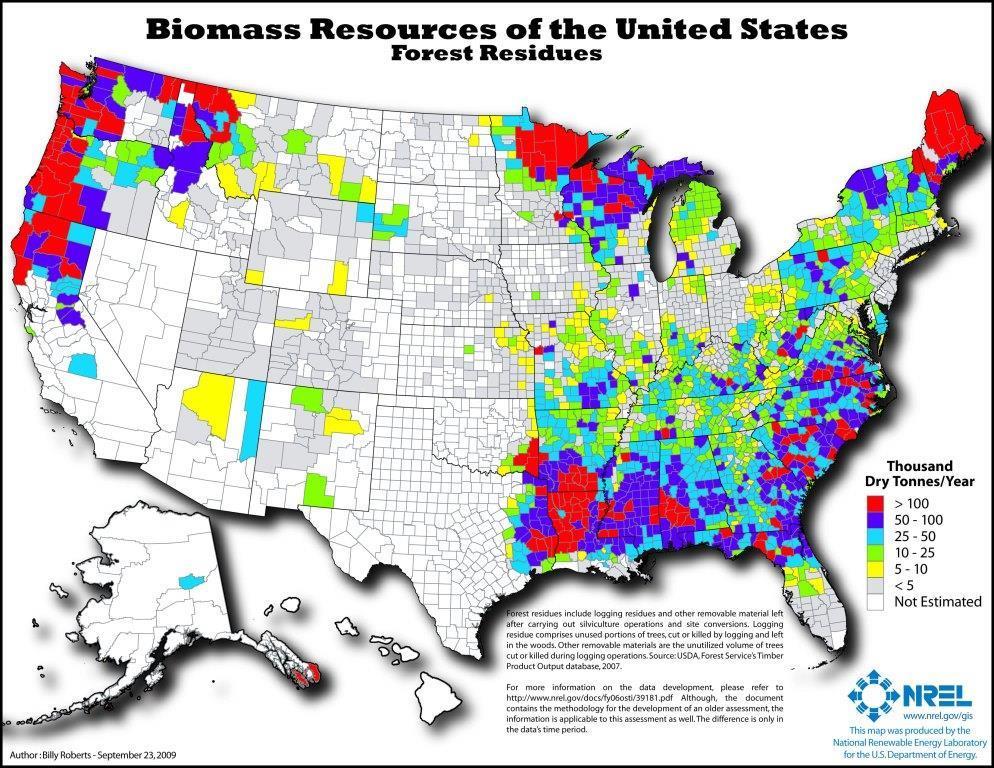 Biomass Sources Forests Source: USDA, Forest