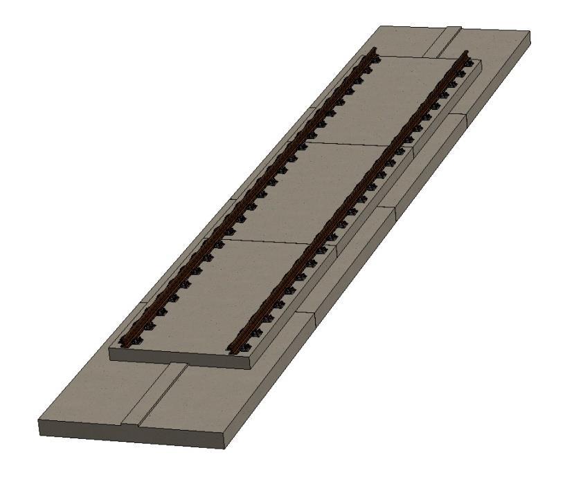 NBT Design Main components Structure design based on road experience 2 slipping concrete slabs Slab track: C35/45 reinforced concrete (2.5 m x 0.