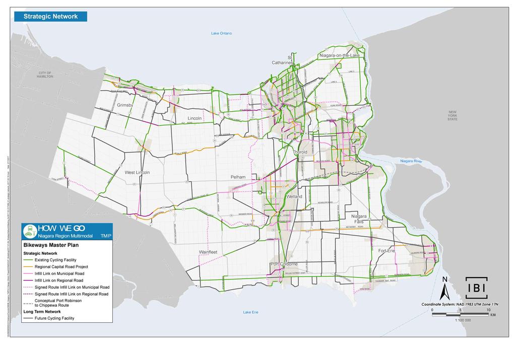 Active Transportation Strategic Cycling Network Completing the Strategic Cycling Network will require a total investment of $42.5 M on infill projects $20.9 M of infill projects on Regional roads $21.
