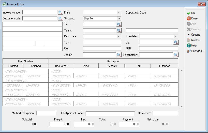 8 Working With Customers Sage DacEasy Accounting User s Guide Entering Invoices You can select Help from the Edit Billing Code dialog box for a detailed description of each field.
