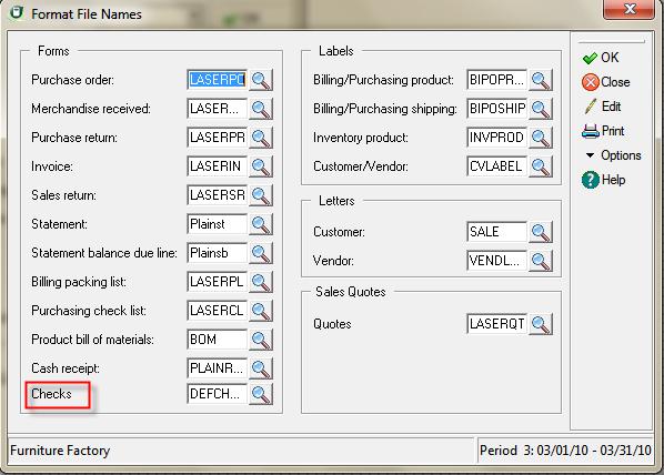 10 Banking Sage DacEasy Accounting User s Guide 6 To create a new template type the template name in the Checks field.