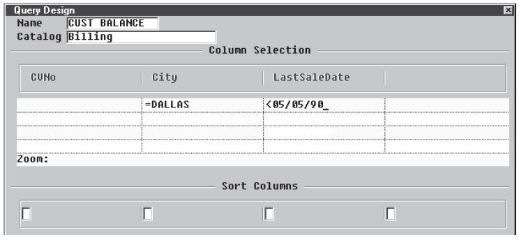 12 Custom Reporting Sage DacEasy Accounting User s Guide Using the example above, OR logic means that records have to meet either the criteria for city or the criteria for current balance to be