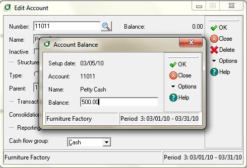4 Setting Up Sage DacEasy Accounting User s Guide Enter setup balances for each account on the Account Balance dialog box. To Enter an Account Setup Balance 1 Select Accounts from the Edit menu.