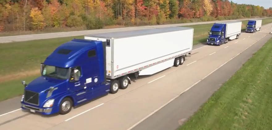 Partial Automation of Truck Platooning Cooperative adaptive cruise