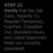 STEP 22 Choose the appropriate employee class from the Empl Class drop-down menu.
