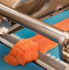 Marel salmon slicers operate in various angle intervals and the slice thickness