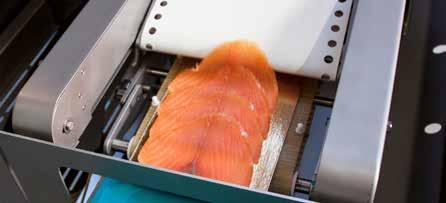 Retail pack slicer I-Slice 3300 The I-Slice 3300 takes the production of salmon retail packs a step further when it comes to flexibility and efficiency, delivering batches of sliced salmon ready for