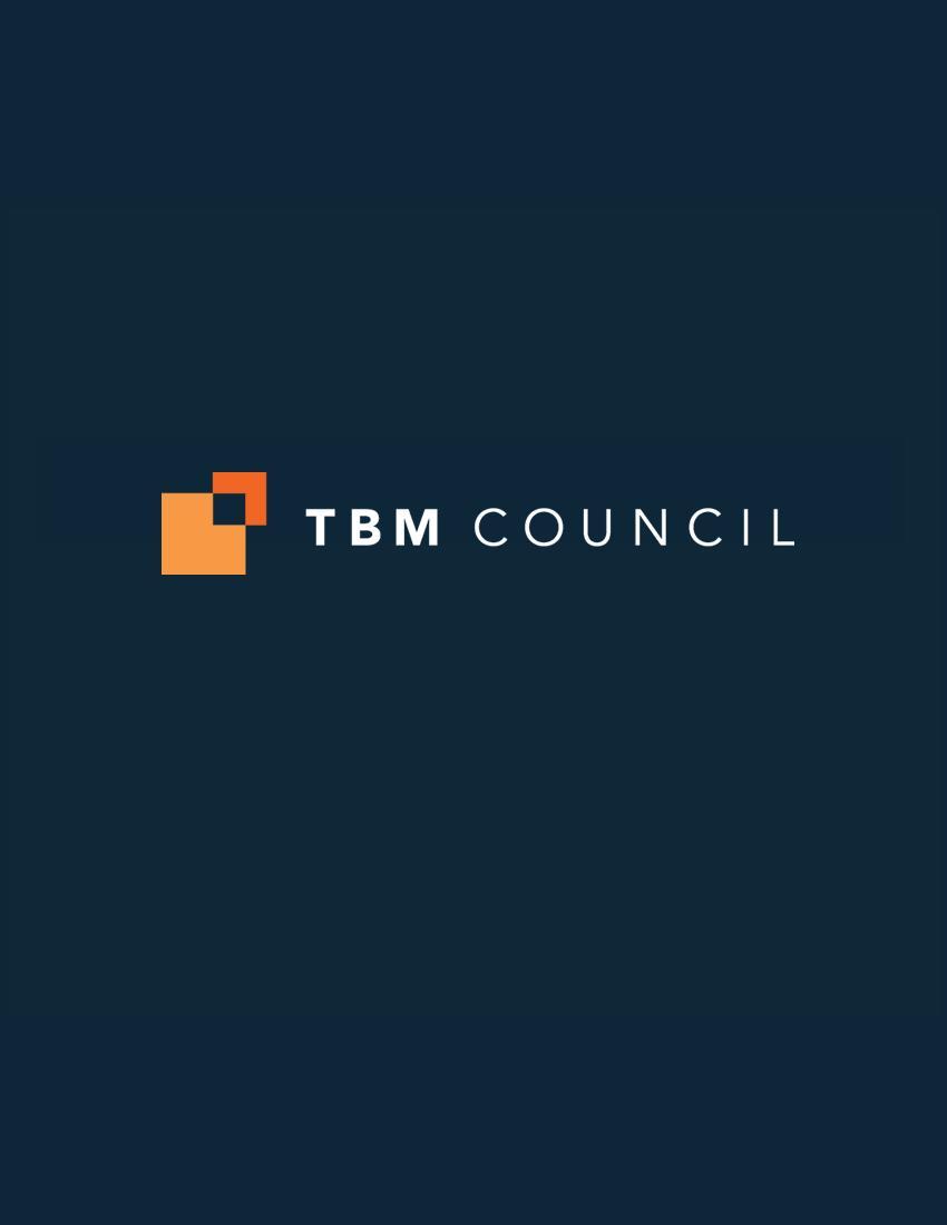 2018 TBM COUNCIL SPONSORSHIP & ENGAGEMENT