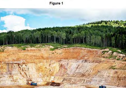 (b) Copper ores are quarried by digging large holes in the ground, as shown in Figure 1.