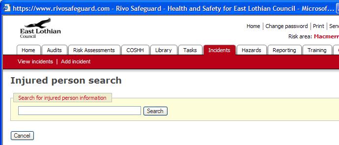 16 Incidents Employee Details Search