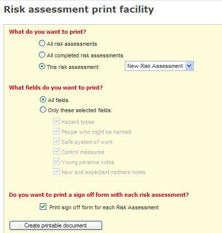 43 Risk Assessments Printing Safeguard s risk assessment print