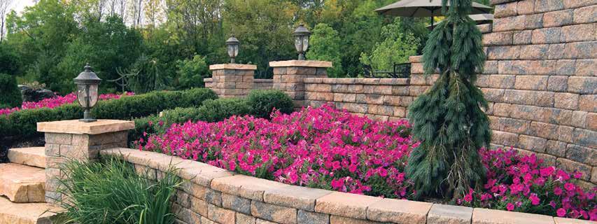 In addition to walls, Paveloc wall products can be used to build outdoor kitchens, pillars, planter