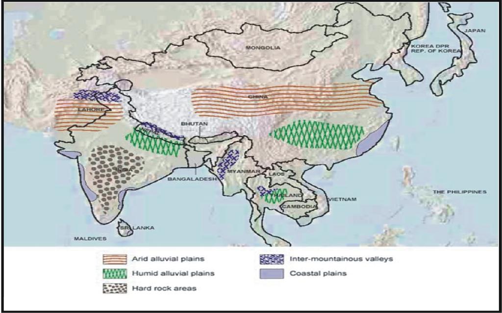 Arid alluvial plains Humid alluvial plains Inter-mountainous valleys Coastal plains Hard rock areas Figure 4: A groundwater-based typology of Asia The critical issue for Asia is: does stage 4 always
