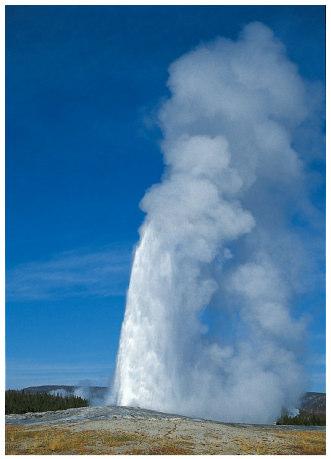 Geysers Old Faithful, Yellowstone Old Faithful is a cone geyser located in Wyoming, in Yellowstone National Park, USA.
