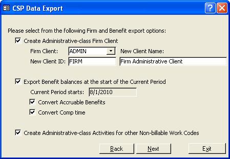 Click the Next button. 8. Click the Export button to begin the export process.