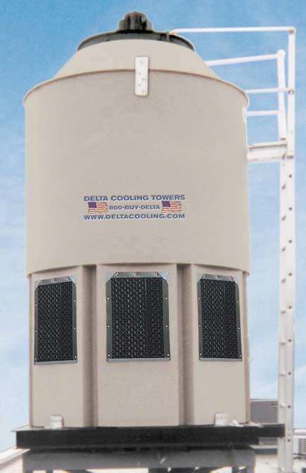 PARAGON COOLING TOWERS DELTA 100-250 Ton Single Modules Paragon cooling towers are induced draft counter flow design cooling towers with single module capacities from 100 to 250 cooling tons.