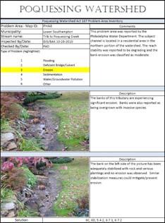 Streams, DEP - Other Reports (BEHI) Classified by: - Water Quality Related - Flooding Related - General Problem Area Category - Detailed Study Area Problem Area Summary Types of Problems Source # of