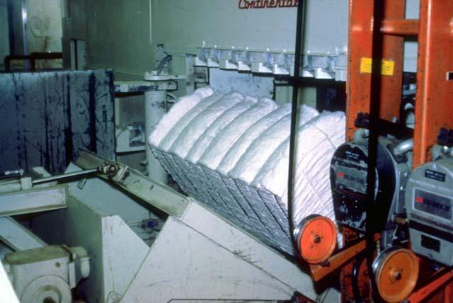 Sampling At the gin, cotton fibers are separated from the seed, cleaned to remove plant residue and other foreign material, and pressed into bales of about 500 pounds.