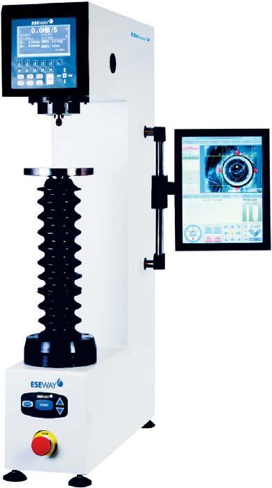 display showing Brinell value, statistics and tester settings Simultaneous conversion to Rockwell, Vickers, Brinell and Leeb rebound testing Microscope with