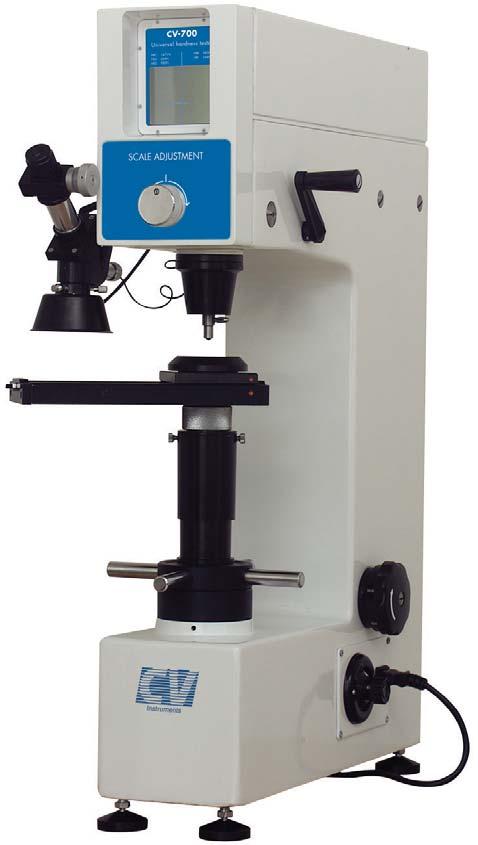 BENCH HARDNESS TESTING TESTING INSTRUMENTS Universal Hardness Tester CV-700 Rockwell, Vickers, Brinell, traditional dead weight hardness tester with an analogue Rockwell scale and analogue microscope