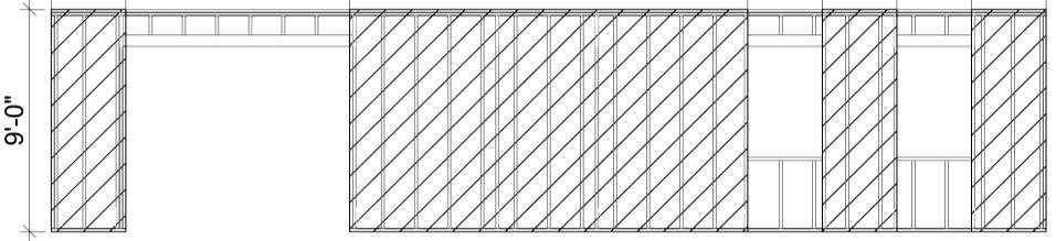 72 First Story Design Wall Detailing Summary (cont d) Perforated Shear Wall 9227 lb