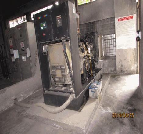 Finding #: E- 12 Category : GENERATOR ROOM Cables terminating to generator output terminal box are laid on floor. Cable must be arranged and latched properly on the cable tray.