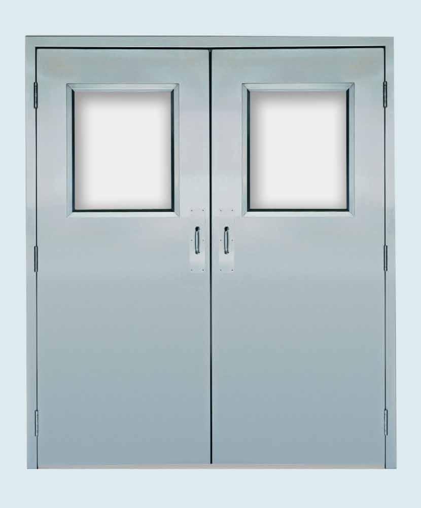 TYPICAL ELECATIONS AM-100 Series: Pre-foamed Honey Comb bonded to both Door skins using a heated power