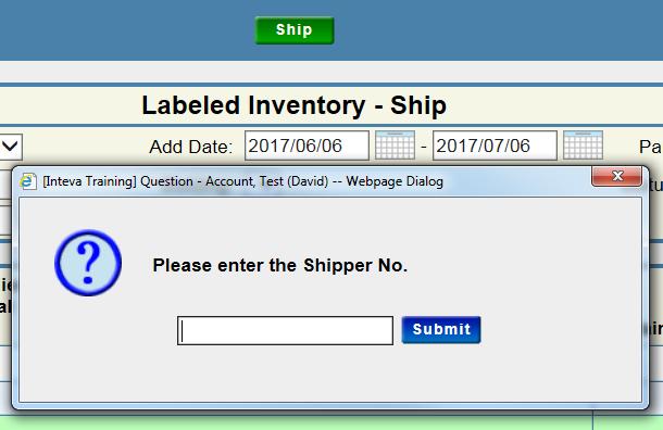 Submitting an ASN STEP 3: Complete the shipment - Mandatory After hitting Ship, a