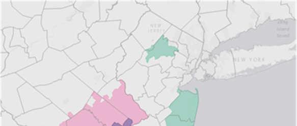 Figure 3: Service Territories of LDCs in the Greater Philadelphia Region To highlight the relative sizes of the loads served by the LDCs in the Greater Philadelphia Region, Figure 4 presents the