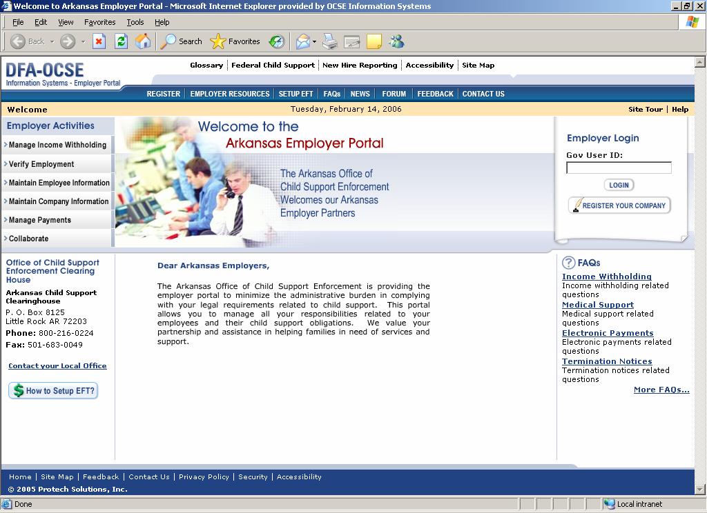 Employer Portal Help Desk Employer Relations can log in using just the employer s User ID