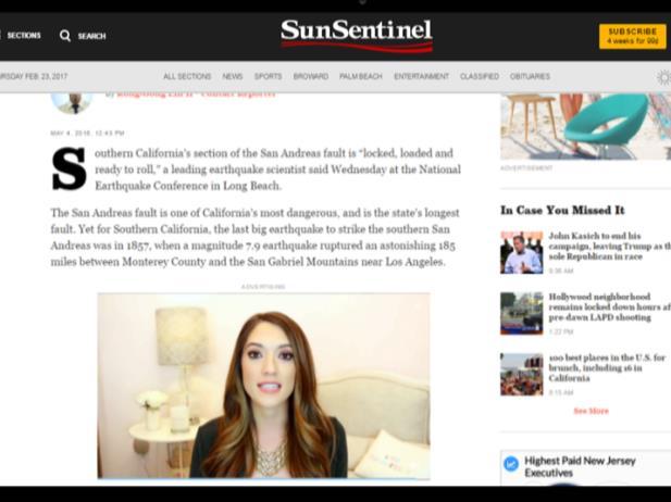 SUN SENTINEL VIDEO PRE ROLL Your video spot appears before our video content.