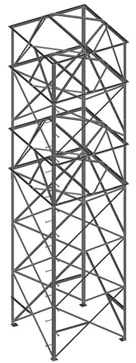 16.2 Q, QH AND QL TOWERS QH Tower QH Towers are four-leg models with two antenna mounting bays. This variation of the standard Q tower provides greater flexibility for the mounting of antennas.