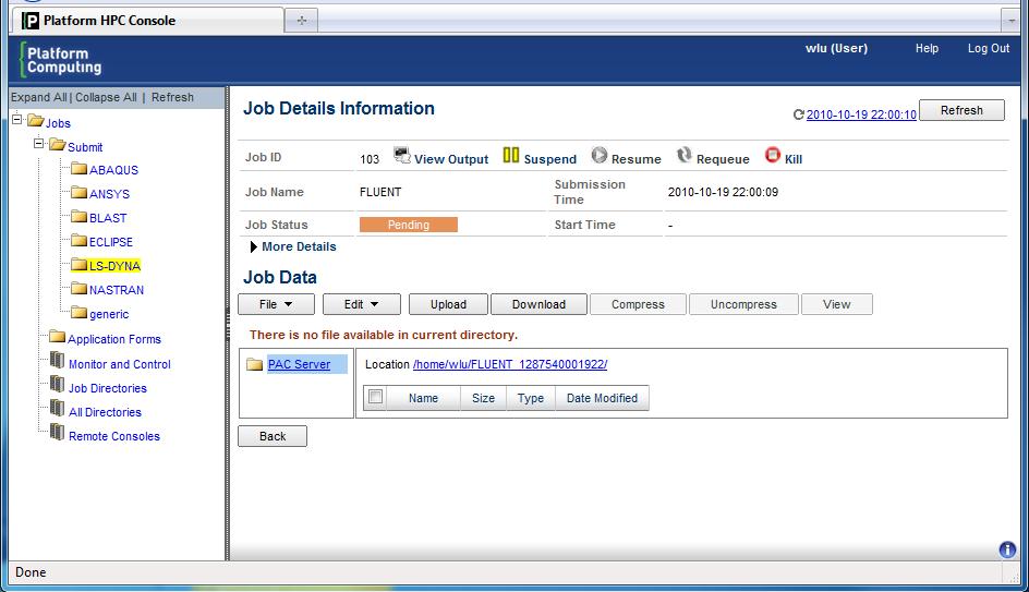 Job and Data Access Web Interface Job Data Job Status Makes it easy to remotely submit, monitor, &
