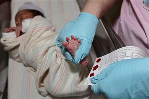 Newborn Screening Shortly after birth, newborns are screened with a simple heel prick blood test.