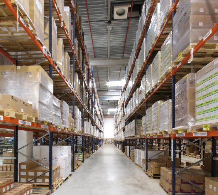 Area for pallets The remainder of the AS Healthcare warehouse consists of pallet racking of up to seven levels high,