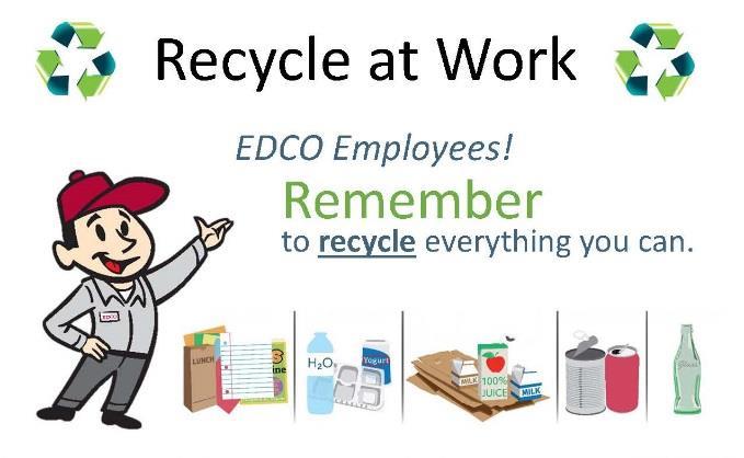 Every month, employees view a Recycle at Work video