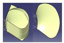 with R 80 and R 40 as shown below Figure 3: Sweep Created Extrude the rounded