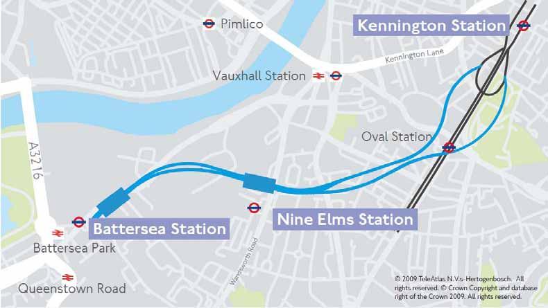 Vauxhall Nine Elms Battersea Opportunity Area Planning Framework Chapter 06 Transport Strategy Mayor of London 55 The Northern Line Extension (NLE) proposal is the preferred option due to the fact