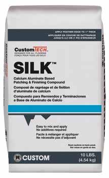 Patching Silk Patching & Finishing Compound Product Description Silk is a fast-curing, high polymer content calcium aluminate based patching and finishing compound, with reinforcement fillers, that