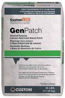 GenPatch General Purpose Calcium Aluminate Based Patch Product Description GenPatch is a rapid setting and rapid hardening, calcium aluminate compound that provides a smooth finish on interior