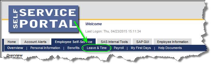 Employee Self-Service (ESS) Screens Leave & Time Record Working Time Page 1 of 16 ESS Leave & Time Record Working Time The Record Working Time screen under Leave & Time allows employees to
