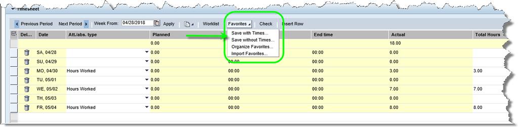 Employee Self-Service (ESS) Screens Leave & Time Record Working Time Page 9 of 16 Further notes/tips: Time entry shortcuts: For employees who work similar work schedules on a daily or weekly basis,
