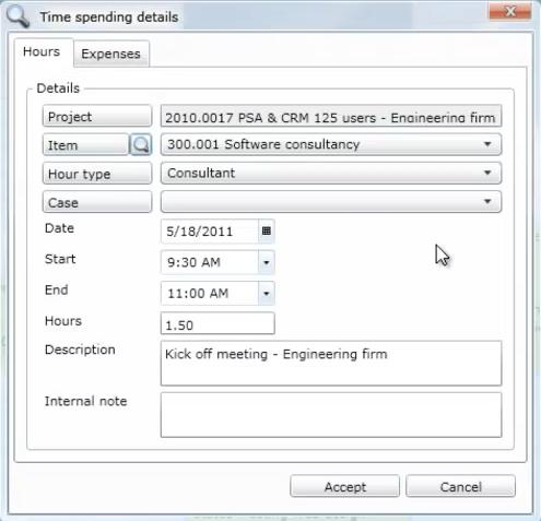 displayed if you have activated the Case Management option of your organization s settings; if it is activated, it will allow you to link a specific case to the time entry.