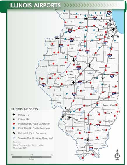 In total, there are over 750 aviation facilities (including heliports, balloon, glider and ultra-light landing facilities and grass landing strips) throughout the state.