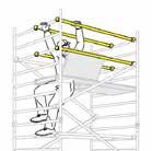 Build Method Fit one 1.3m trapdoor deck 8 onto the top rung of the upstair portal ladder frame as shown. Ensure the trapdoor opens towards the rear of the tower. Ensure all wind-locks are engaged.