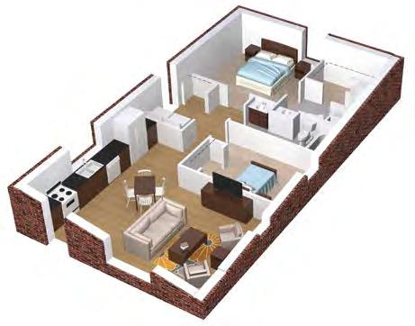 2 bedroom 2 bathroom 935B Master 12 x 10-10 9-2 x 9 Living Room 11-8 x 13-4 1-story home 935 square feet 22.5 x 41.