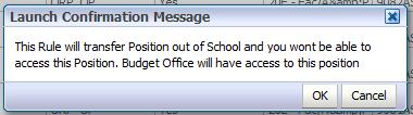 15 4. Now, right click on the position number you wish to transfer. Choose Transfer a position outside a school from the drop down menu.